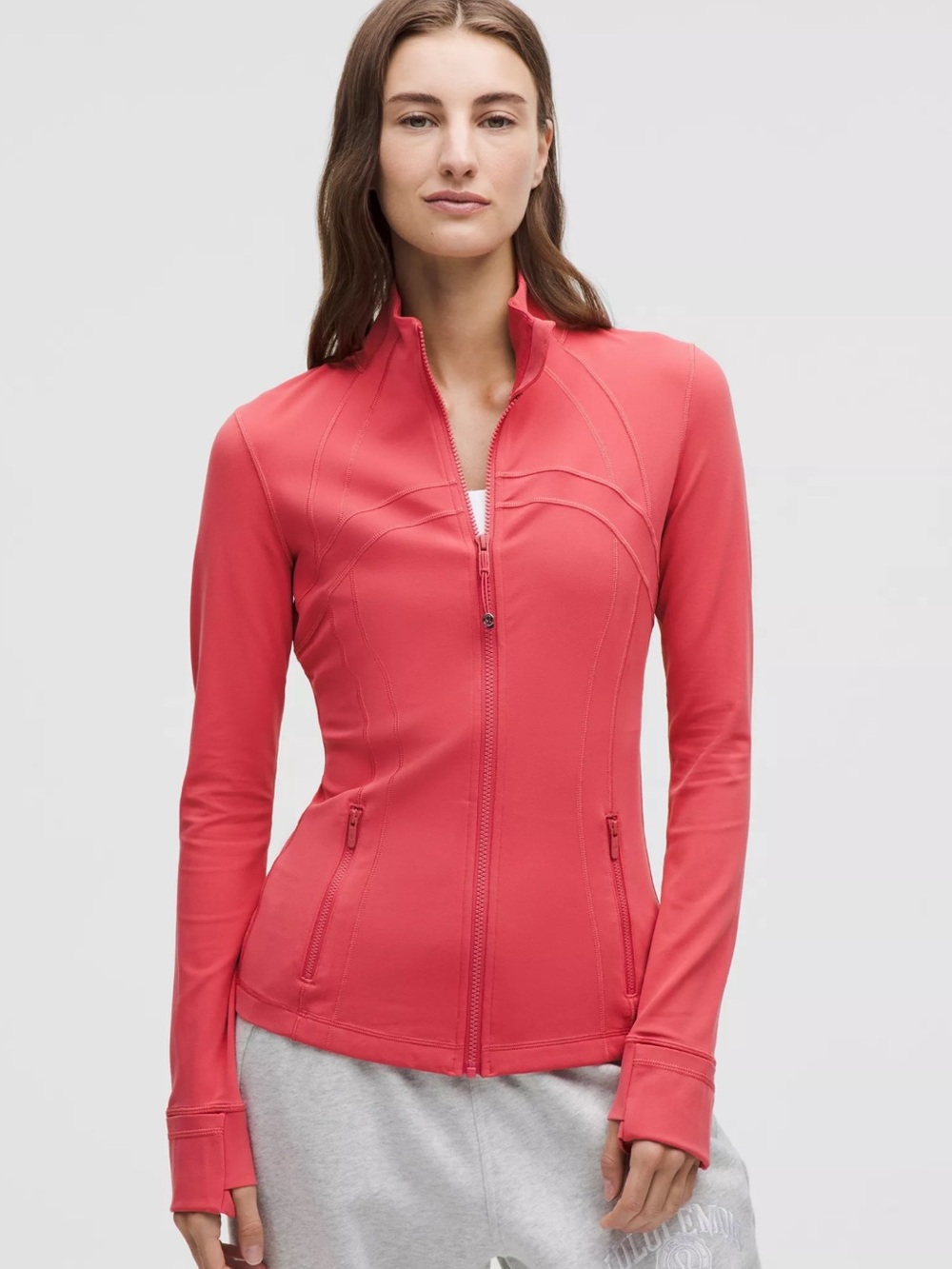 Lululemon Define Cropped Jacket *Nulu Salmon Pink size 12